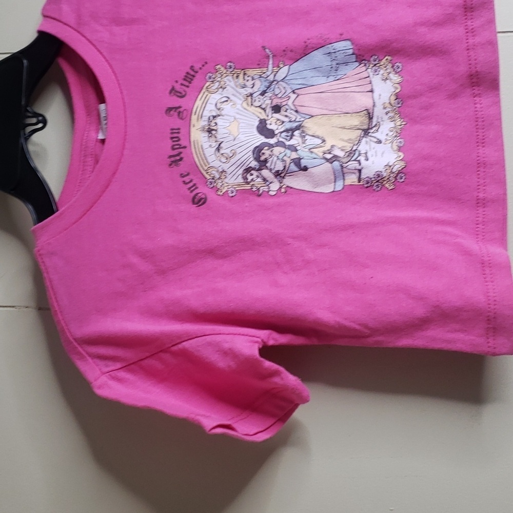 Disney Princess Once Upon a Time Crop Short Sleeve Graphic Tees - Picture 4 of 6